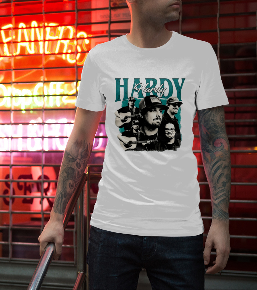 Hardy Country Music Singer Montage Collage T-Shirt