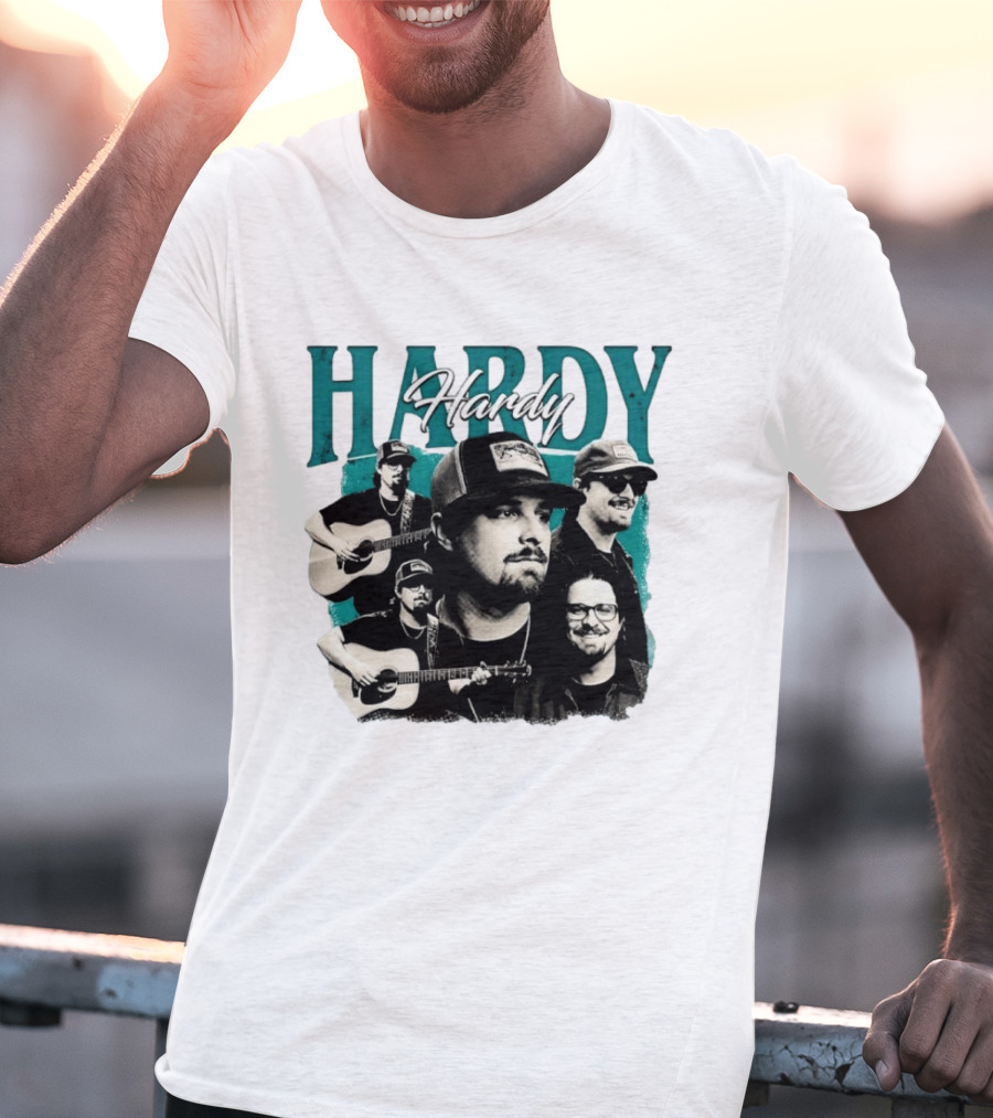 Hardy Country Music Singer Montage Collage T-Shirt