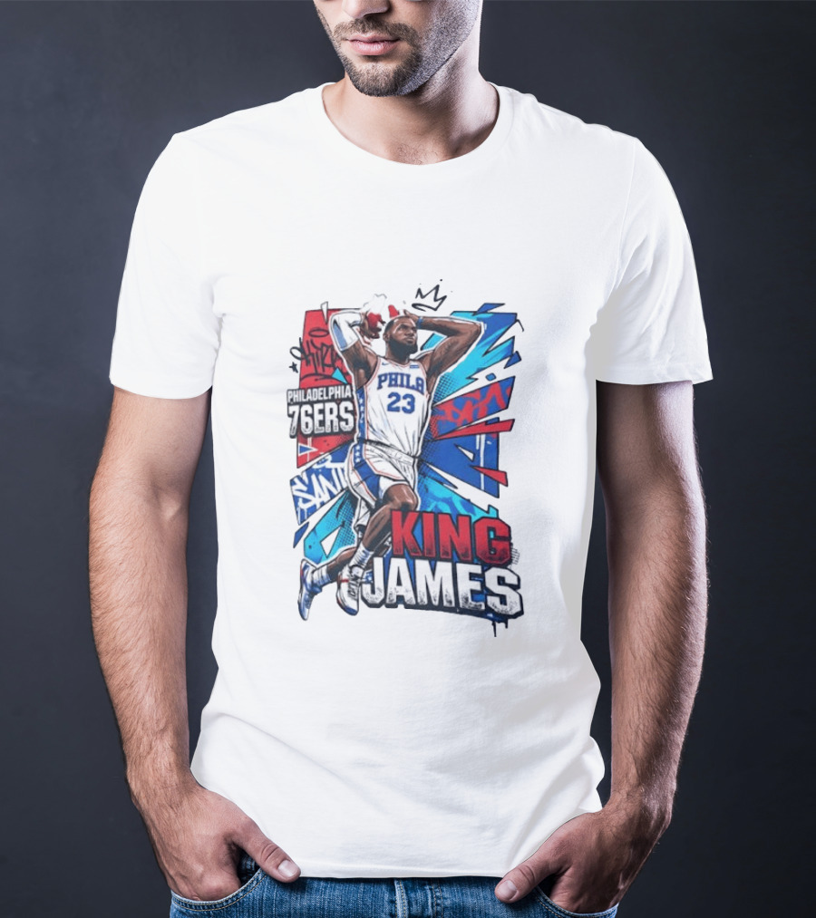 Philadelphia 76ers King James No 23 Dunk Basketball T-Shirt