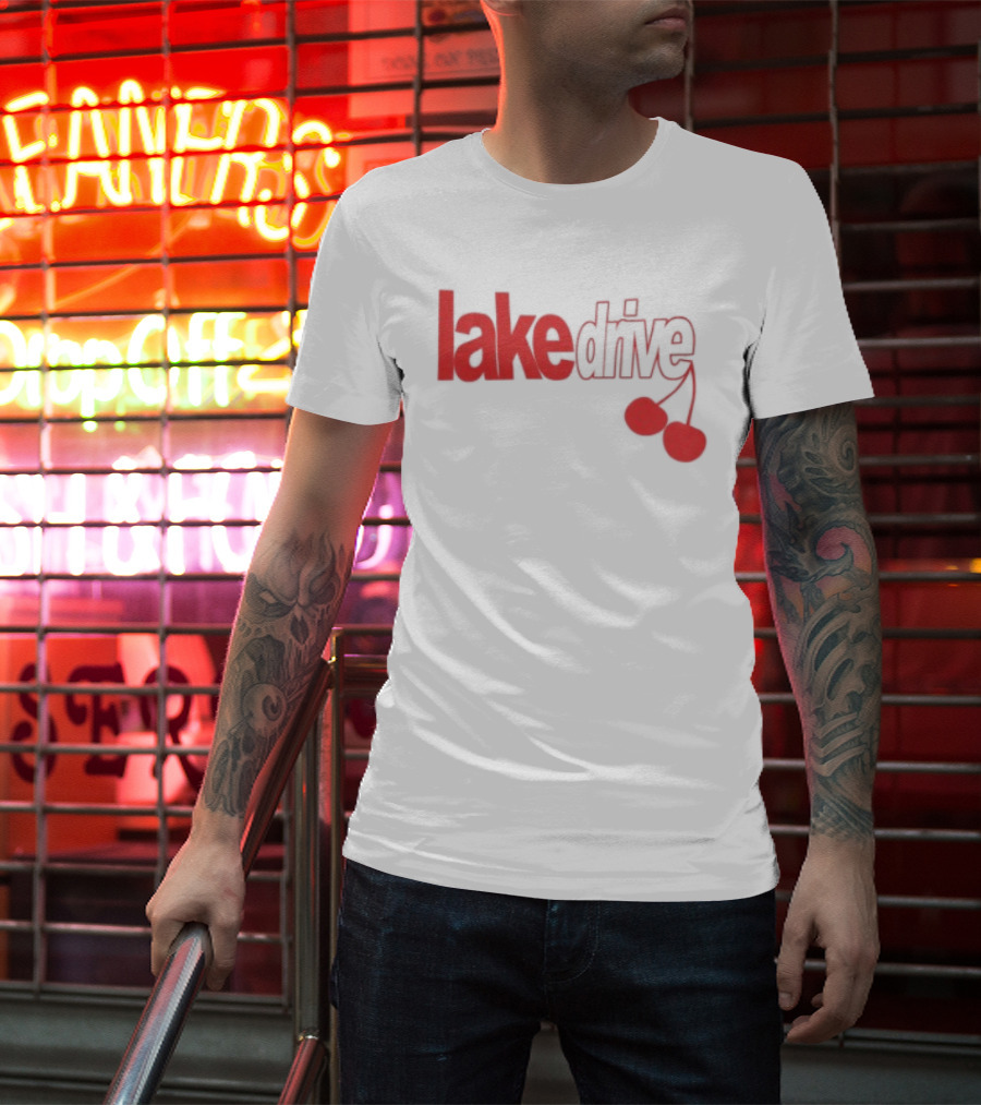 Lake Drive Cherry Ringer Retro Style Vibes T-Shirt