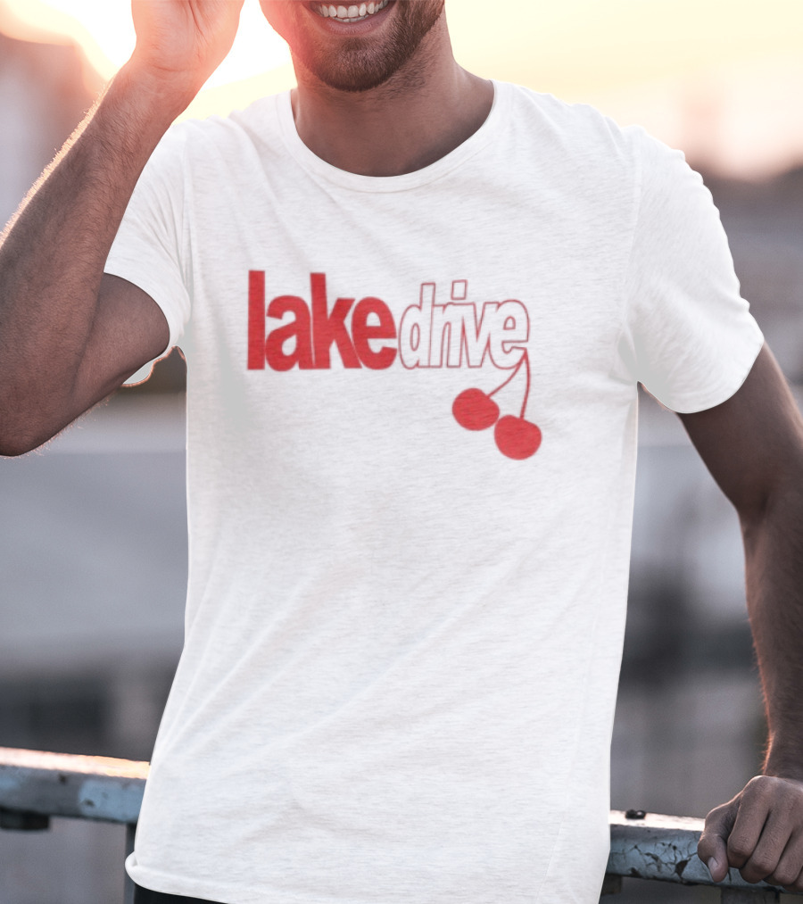 Lake Drive Cherry Ringer Retro Style Vibes T-Shirt