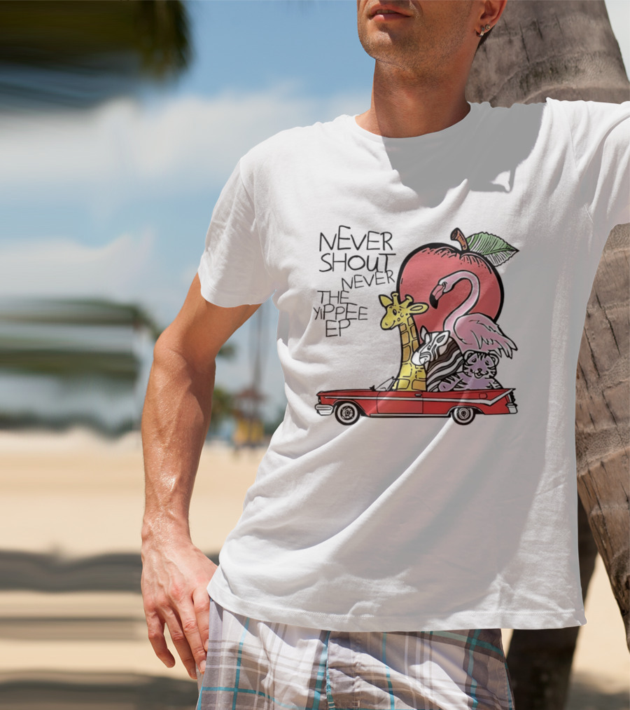 Never Shout Never The Yippee EP Flamingo Giraffe Panda Christofer Drew T-Shirt