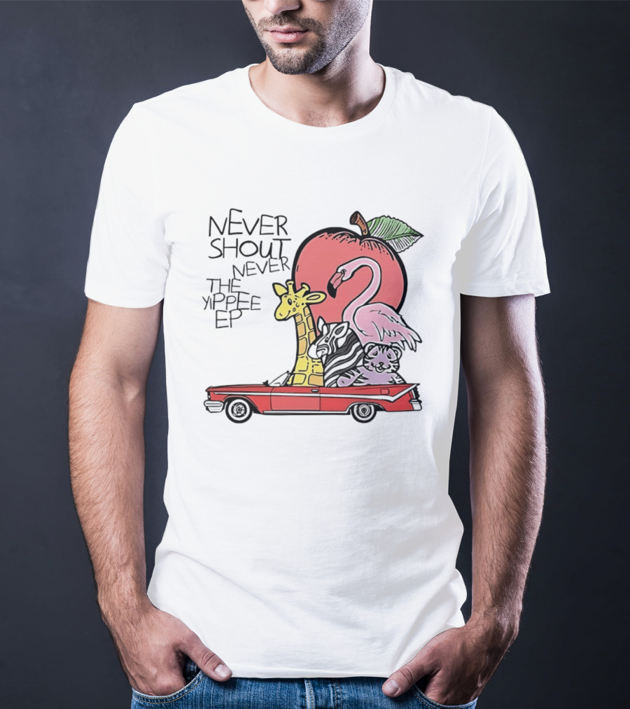 Never Shout Never The Yippee EP Flamingo Giraffe Panda Christofer Drew T-Shirt