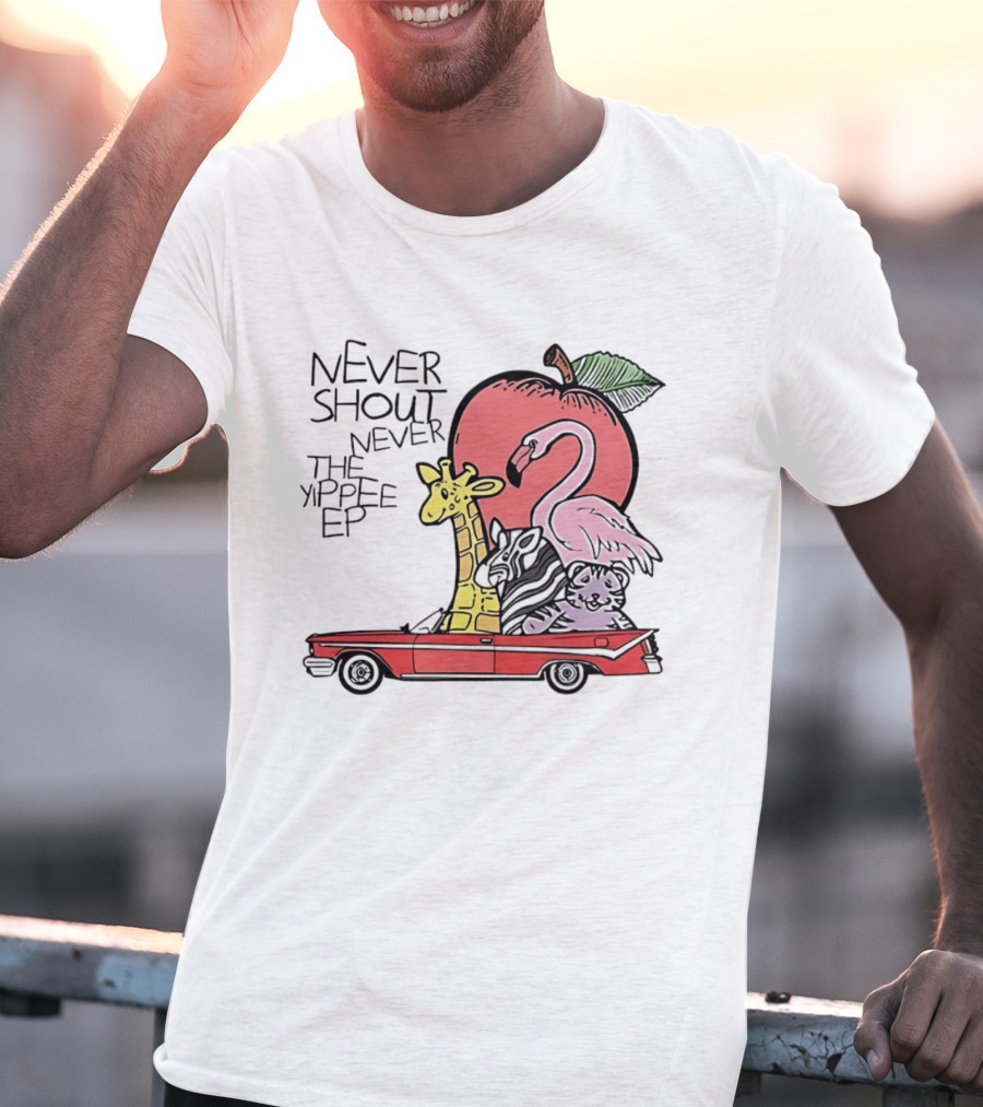 Never Shout Never The Yippee EP Flamingo Giraffe Panda Christofer Drew T-Shirt