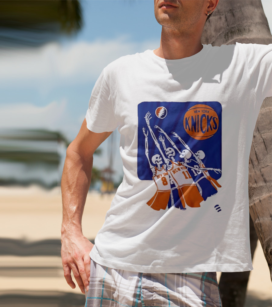 New York Knicks Skeleton Players Jersey Number 8 And 11 Basketball Team T-Shirt