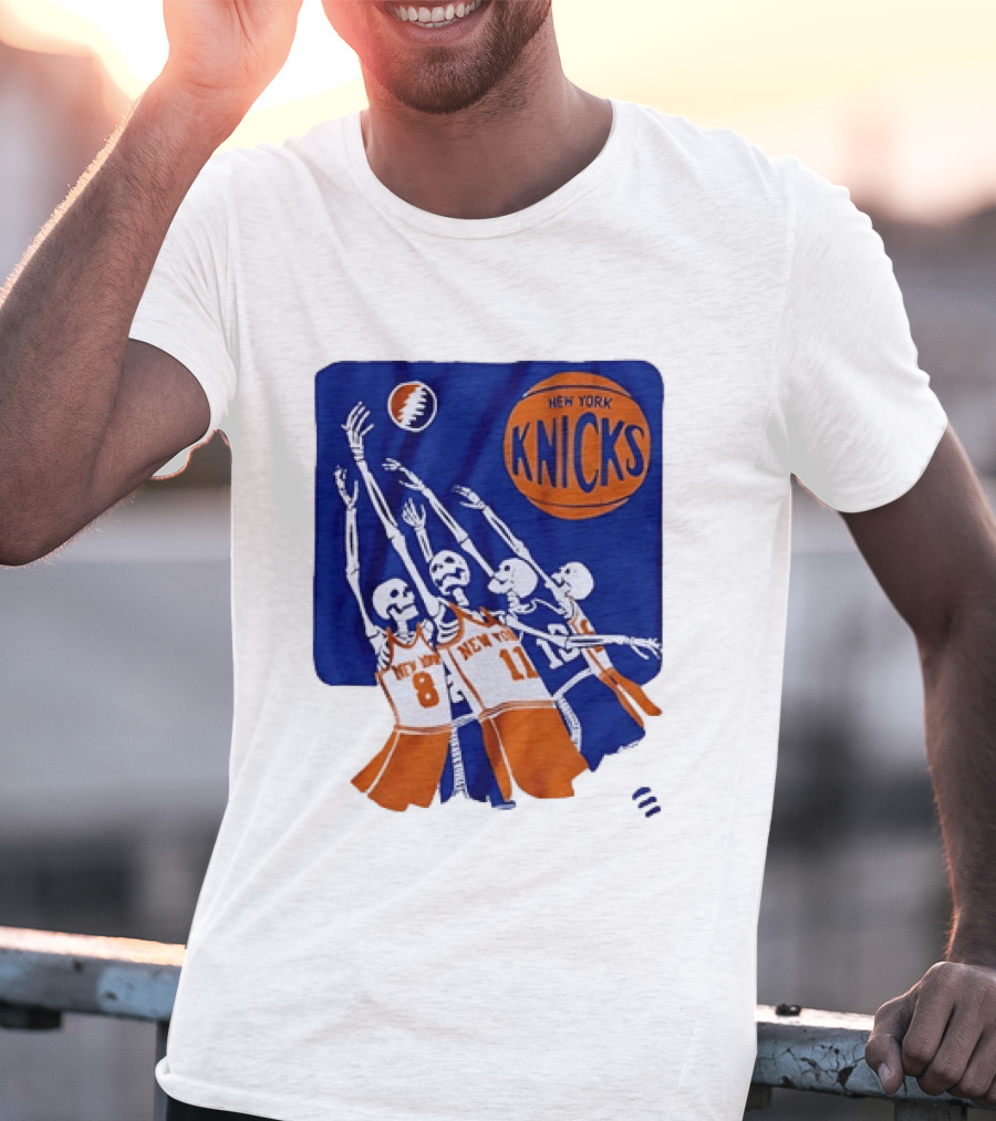 New York Knicks Skeleton Players Jersey Number 8 And 11 Basketball Team T-Shirt