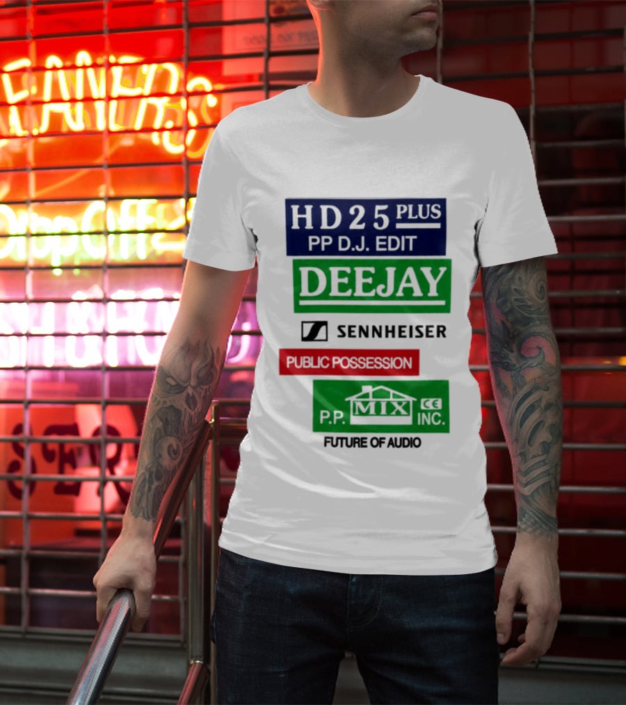 HD25 Plus PP DJ Edit Deejay Sennheiser Future Of Audio T-Shirt