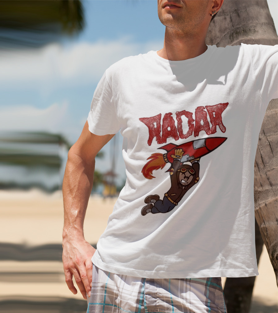 Radar Rocket Cartoon Pilot Heat Seekers T-Shirt