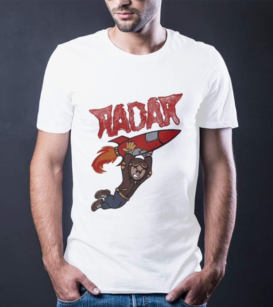 Radar Rocket Cartoon Pilot Heat Seekers T-Shirt