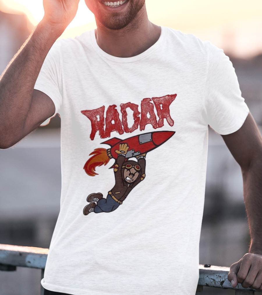 Radar Rocket Cartoon Pilot Heat Seekers T-Shirt