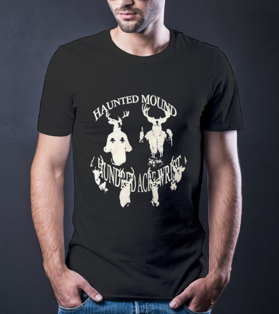 Haunted Mound Hundred Acre Wrist Sematary Deer Skull T-Shirt