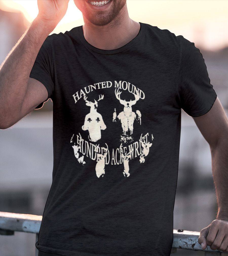 Haunted Mound Hundred Acre Wrist Sematary Deer Skull T-Shirt