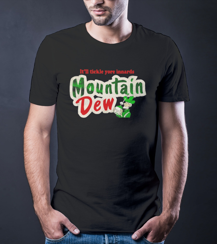 It'll Tickle Yore Innards Mountain Dew Classic Vintage Look T-Shirt