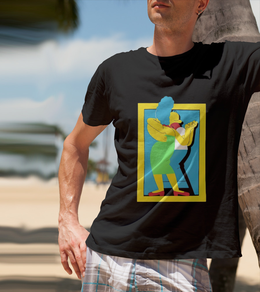 Simps Dance Iconic Cartoon Couple Embrace T-Shirt