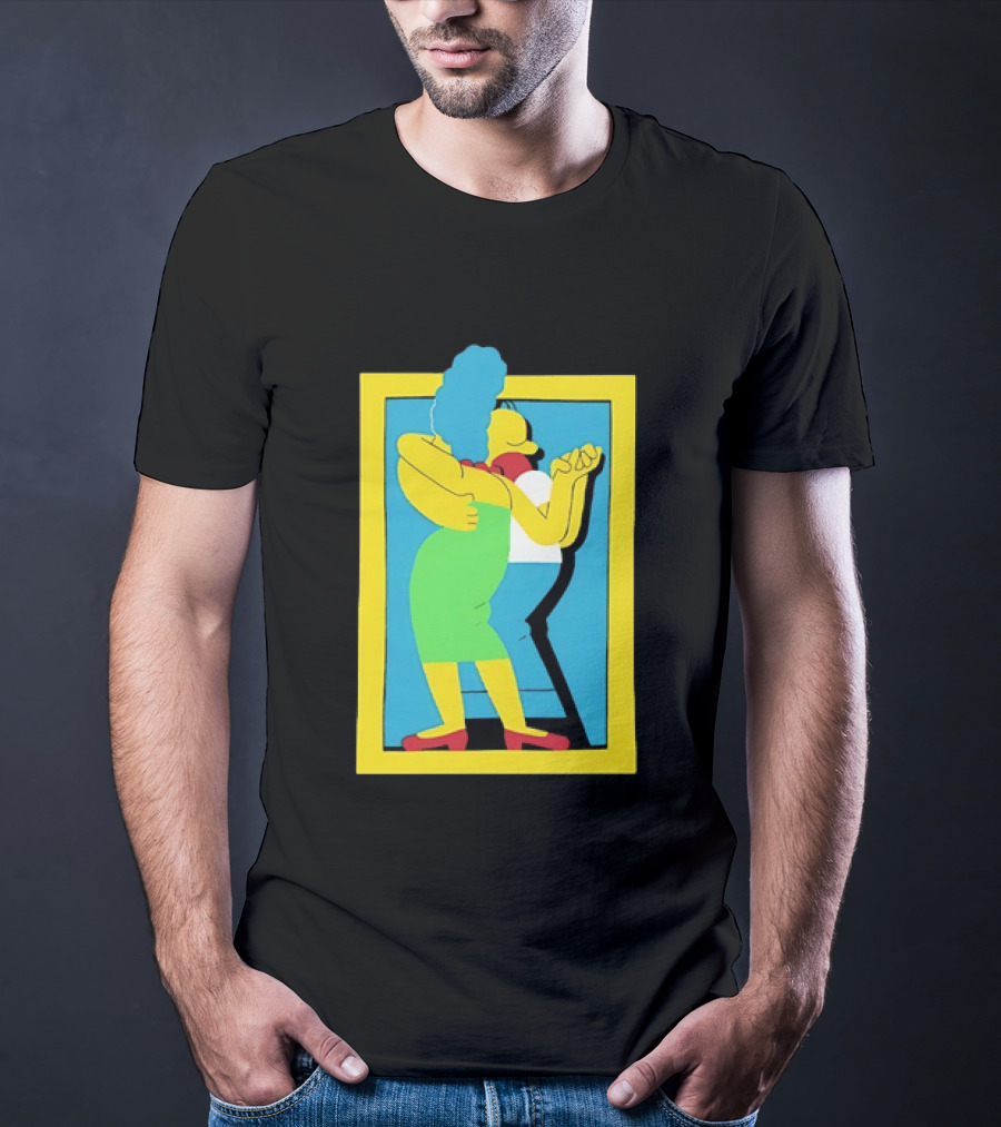 Simps Dance Iconic Cartoon Couple Embrace T-Shirt