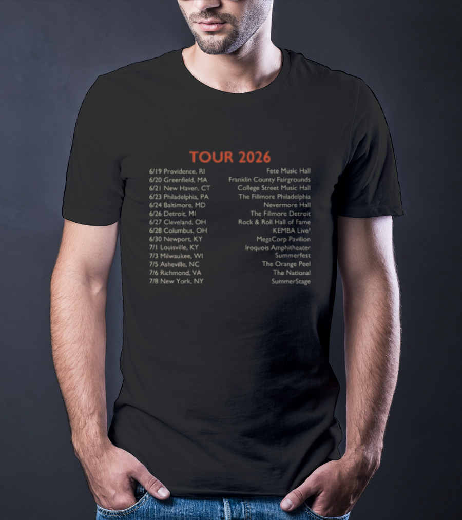 Spoon Lucifer On The Sofa 2026 Tour Dates And Venues List T-Shirt