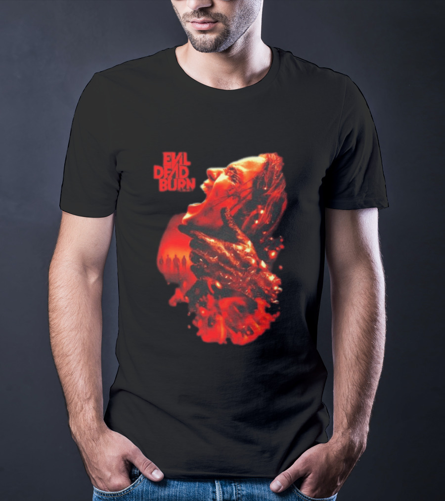Evil Dead Burn Every Family Has Its Demons Movie Intense Fiery Horror Scene T-Shirt