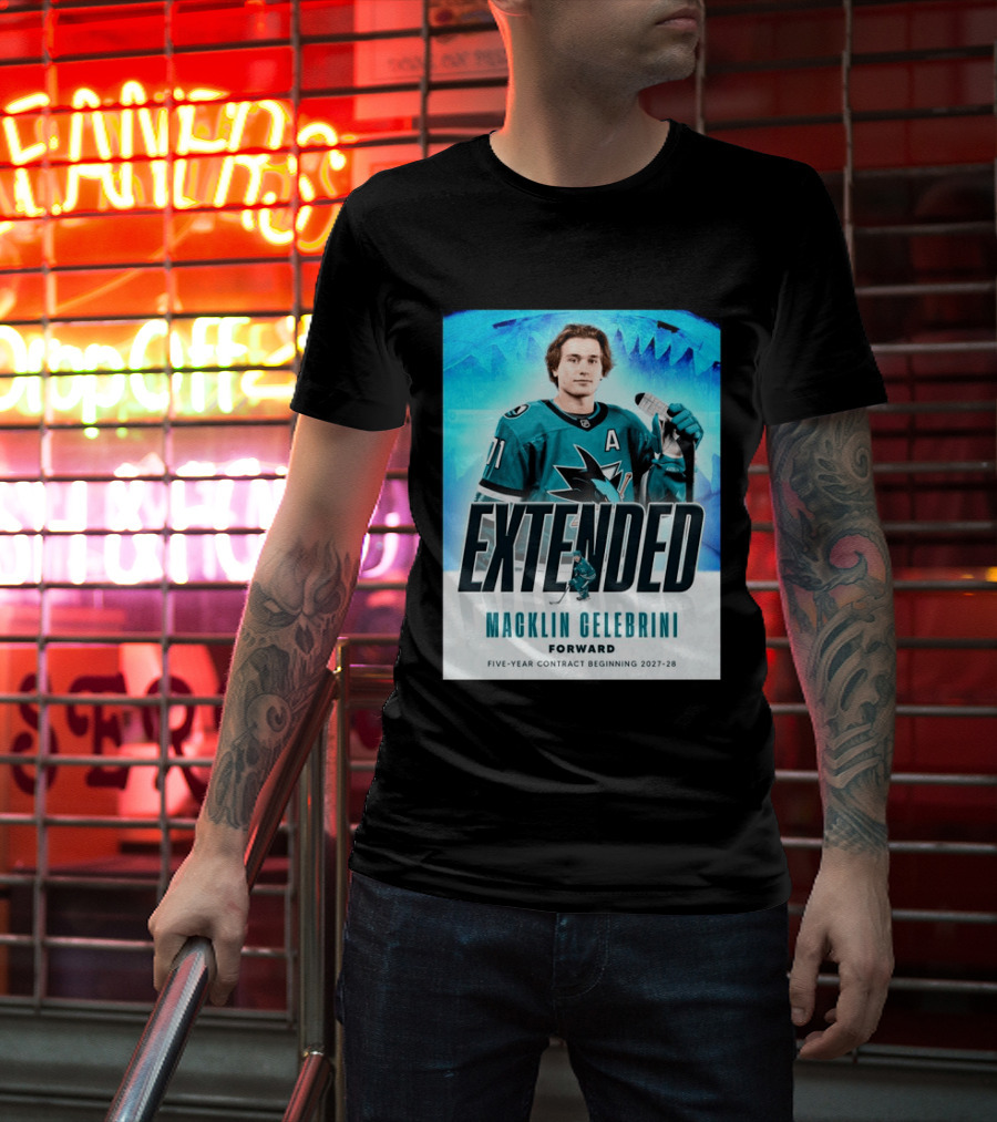 Extended Macklin Celebrini Forward Five Year Contract Beginning 2027 28 T-Shirt