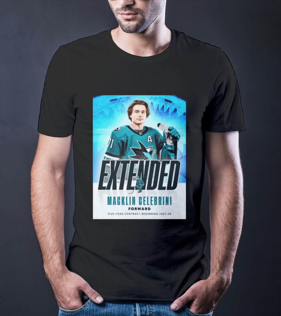Extended Macklin Celebrini Forward Five Year Contract Beginning 2027 28 T-Shirt
