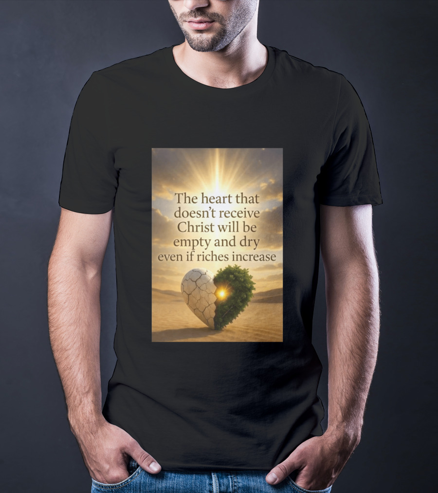 The Heart Doesn't Receive Christ Will Be Empty And Dry Even If Riches Increase Perfect Christian Spiritual Wisdom T-Shirt