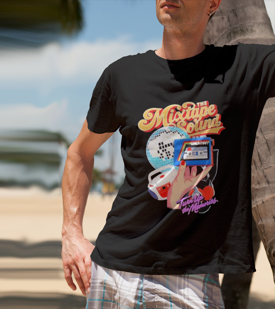 The Mixtape Sound Walkman Turn Up The Memories Disco Vibes T-Shirt
