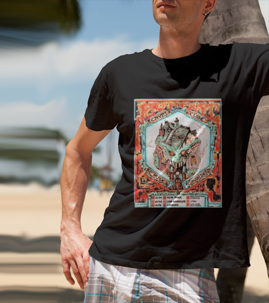 Pop Crypt Crypto Graphic Cube PC Music Brain Dead 2026 Tour New York Los Angeles London T-Shirt