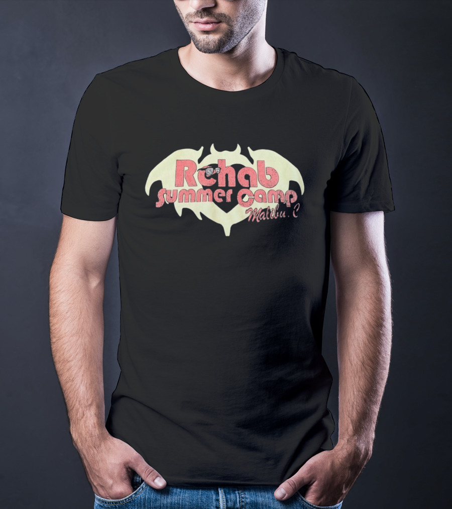 Rehab Summer Camp Malibu C Distressed Bat Wing T-Shirt