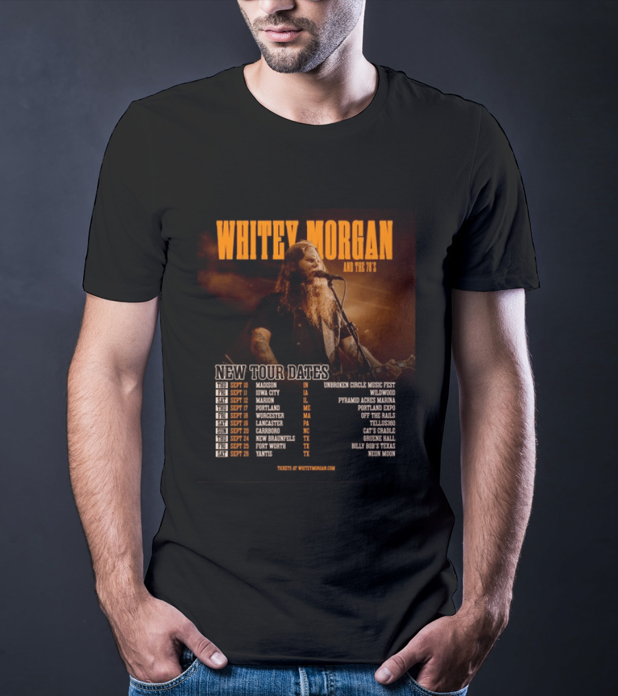 Whitey Morgan And The 78's New Tour Dates 2026 Concert Schedule T-Shirt
