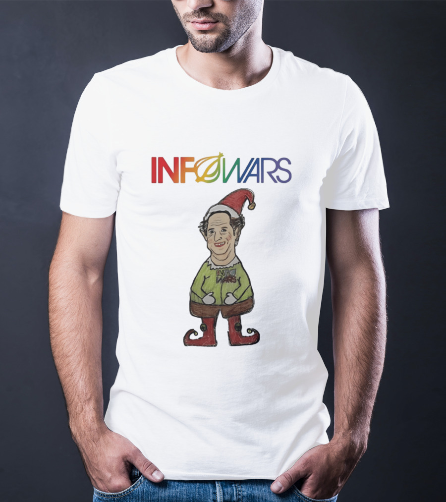 Infowars Elf Christmas Holiday Alex Jones Festive T-Shirt