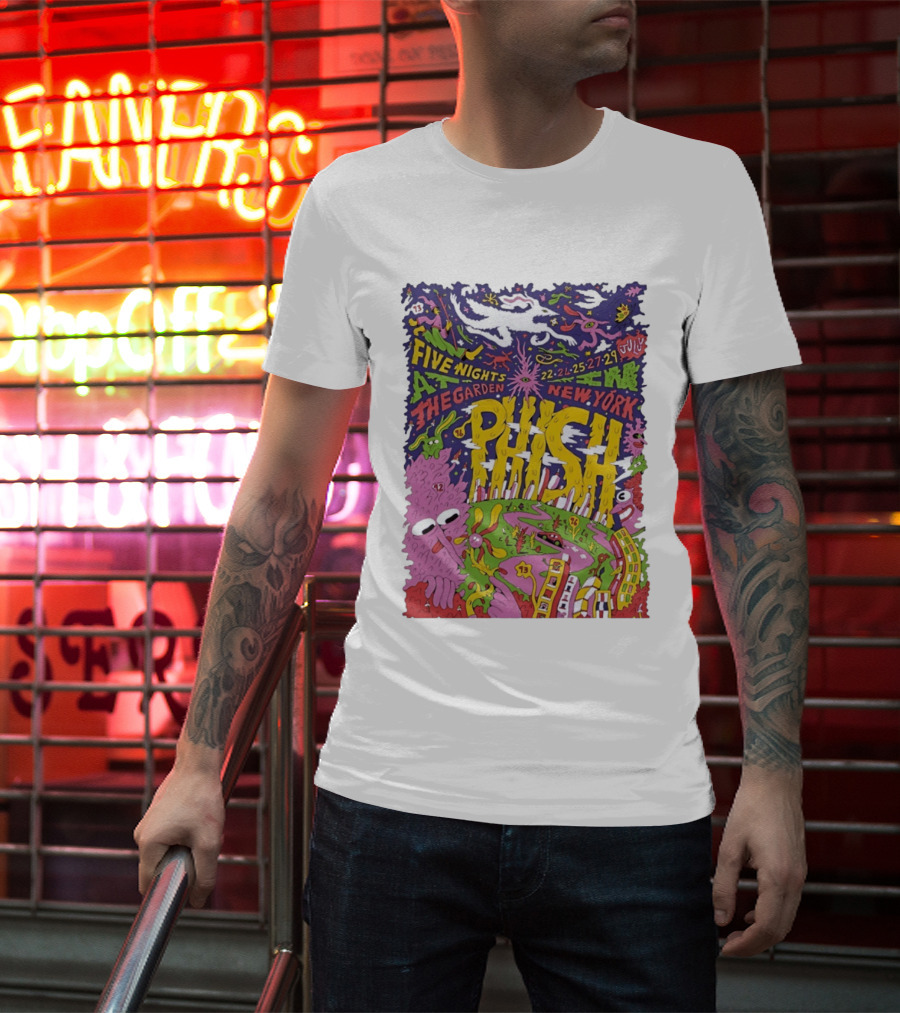 Phish Five Nights At The Garden New York July 2023 Concert T-Shirt
