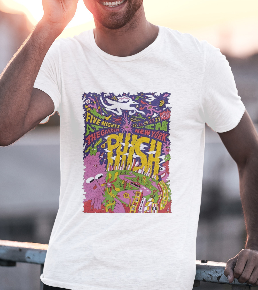 Phish Five Nights At The Garden New York July 2023 Concert T-Shirt