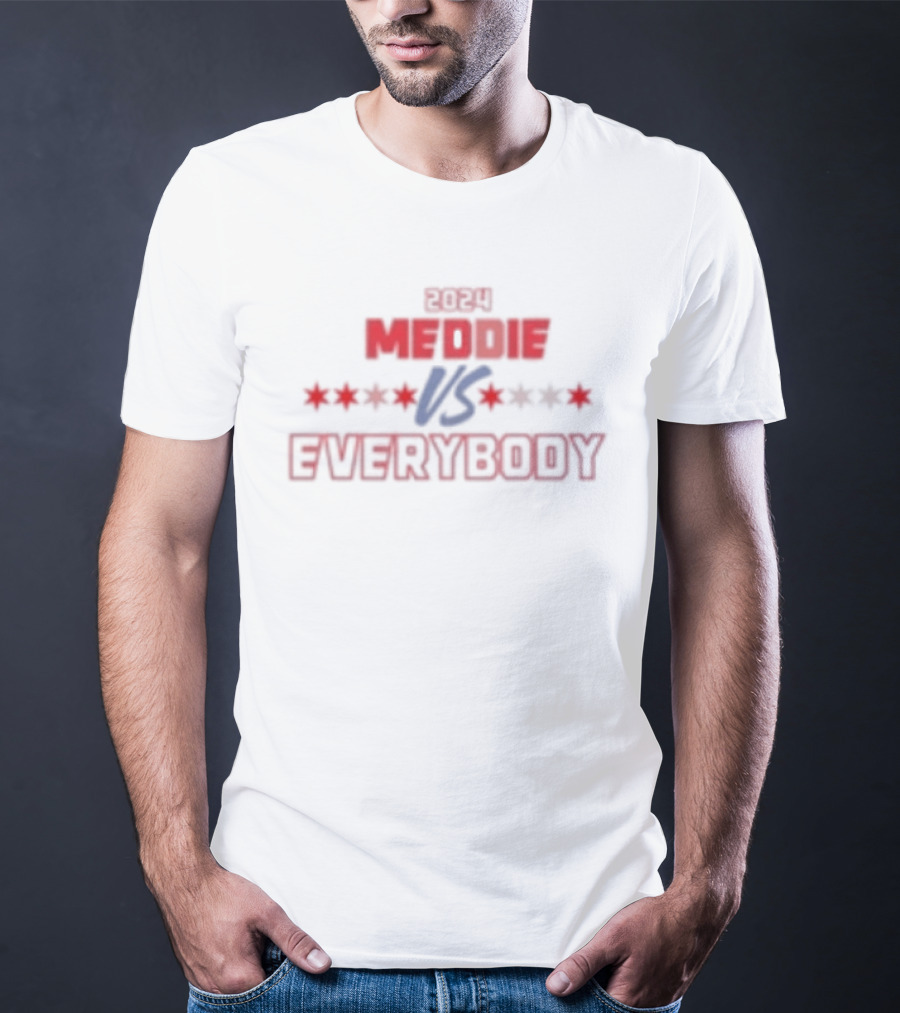 Run 4 Meddie Vs Everybody Red And Blue Stars T-Shirt
