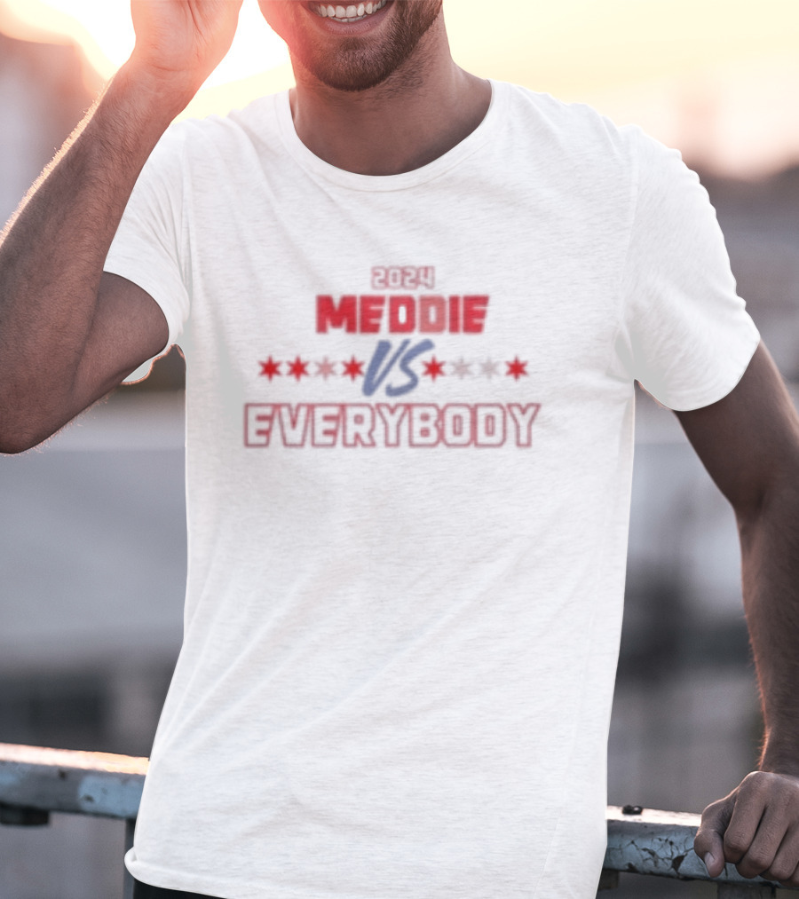 Run 4 Meddie Vs Everybody Red And Blue Stars T-Shirt