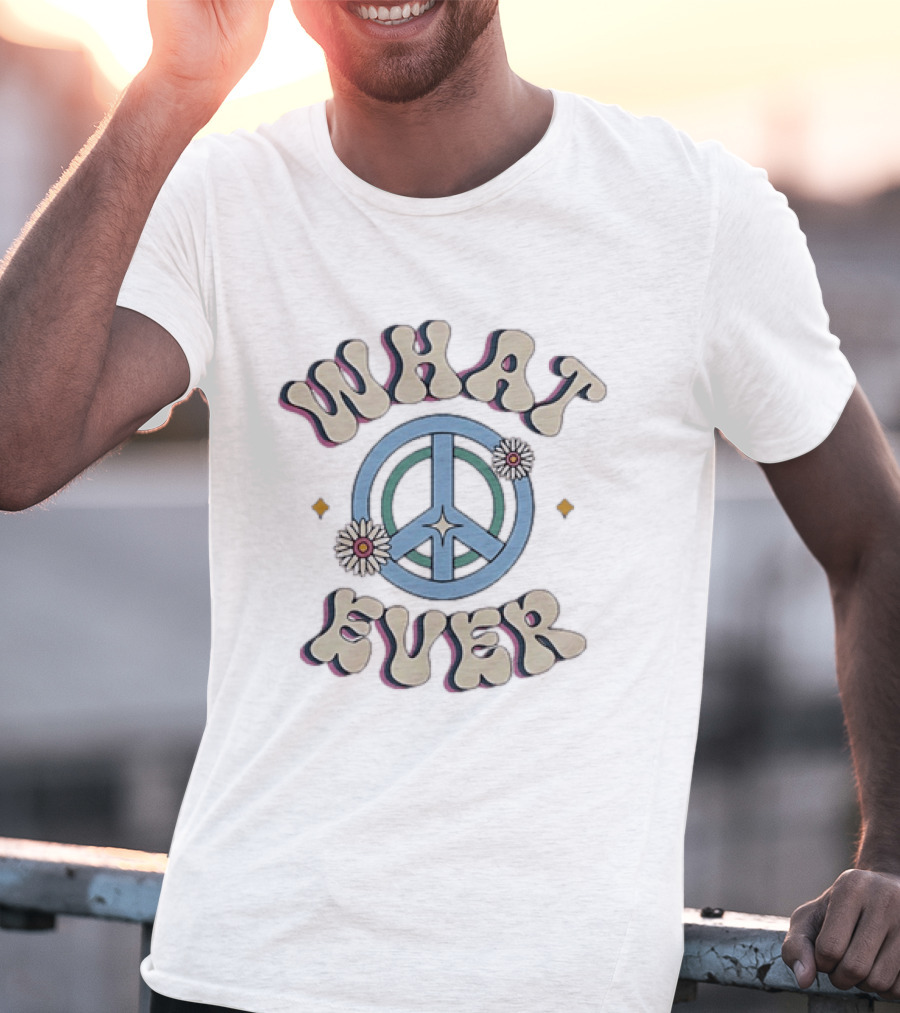 Whatever Peace Sign Daisy Flower T-Shirt