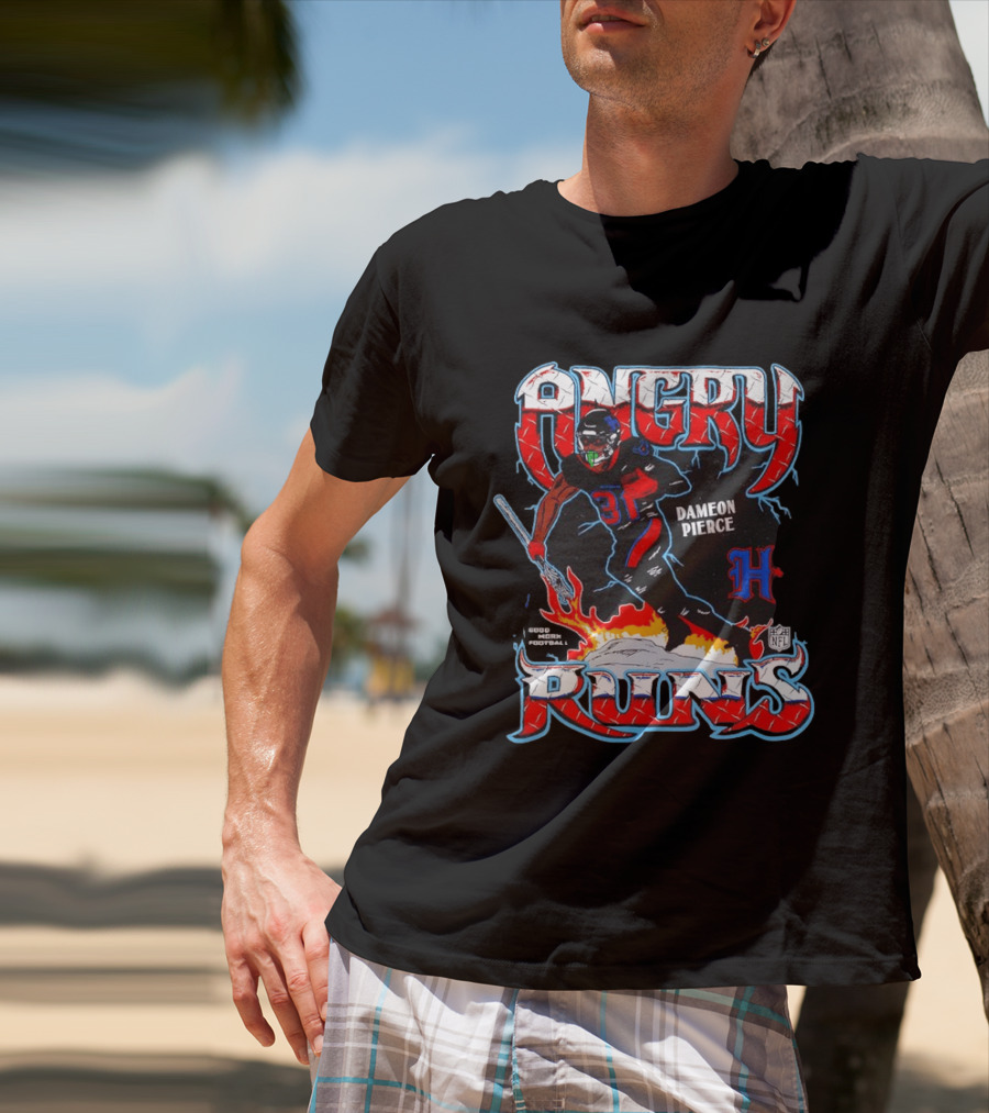 Angry Runs Dameon Pierce Houston Texans NFL 2024 T-Shirt