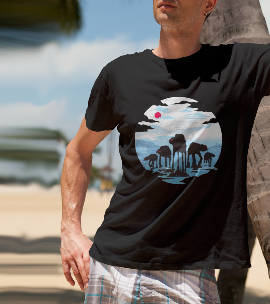 AT AT Walkers Ice Planet Battle Scene T-Shirt