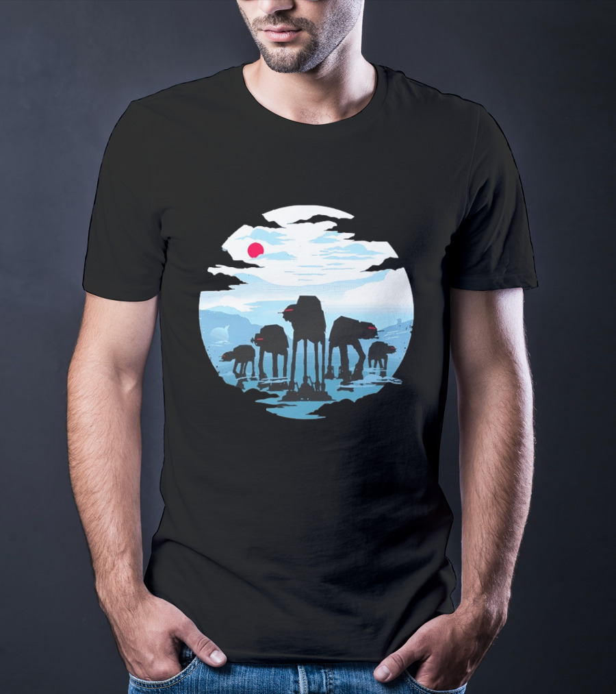 AT AT Walkers Ice Planet Battle Scene T-Shirt