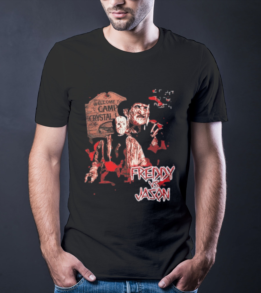 Freddy Vs Jason Welcome To Camp Crystal Lake Halloween T-Shirt