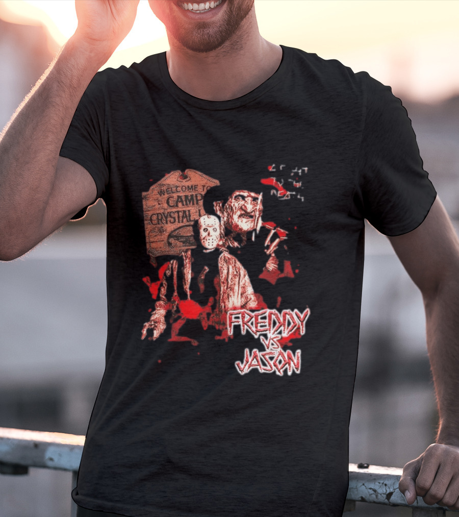Freddy Vs Jason Welcome To Camp Crystal Lake Halloween T-Shirt