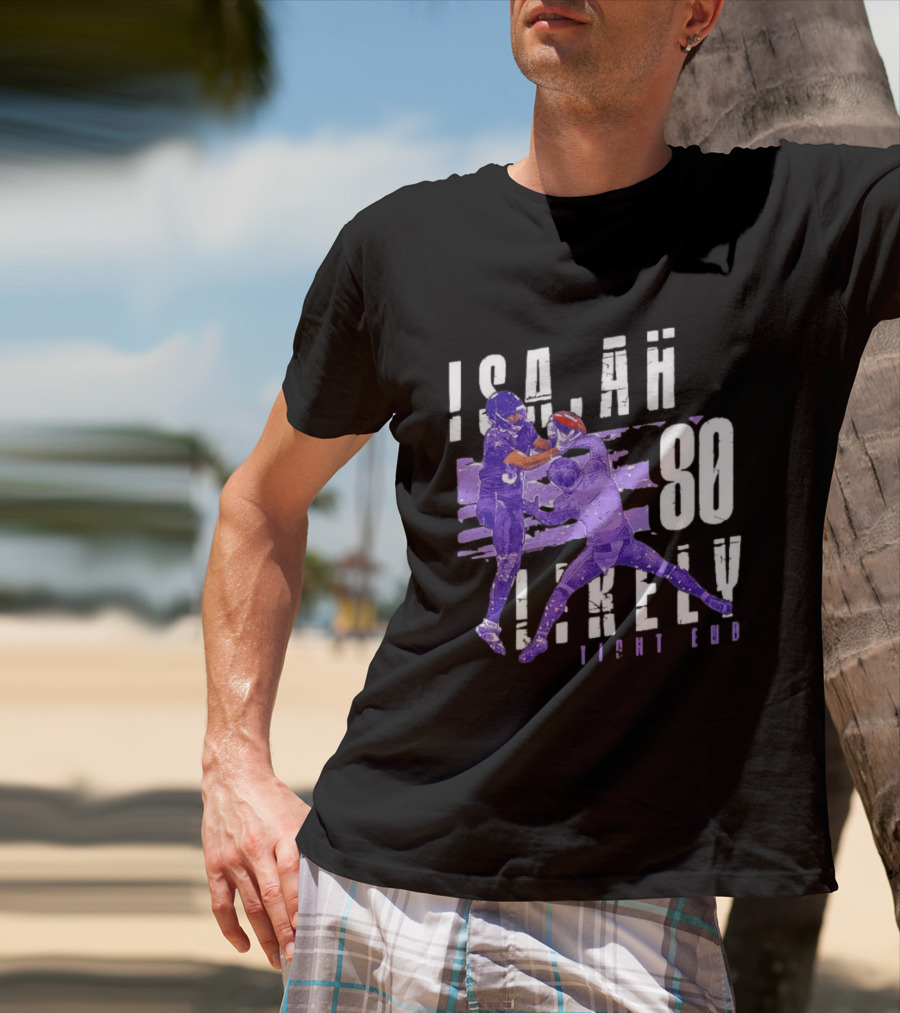 Baltimore Ravens Isaiah Likely 80 Tight End Football Player T-Shirt