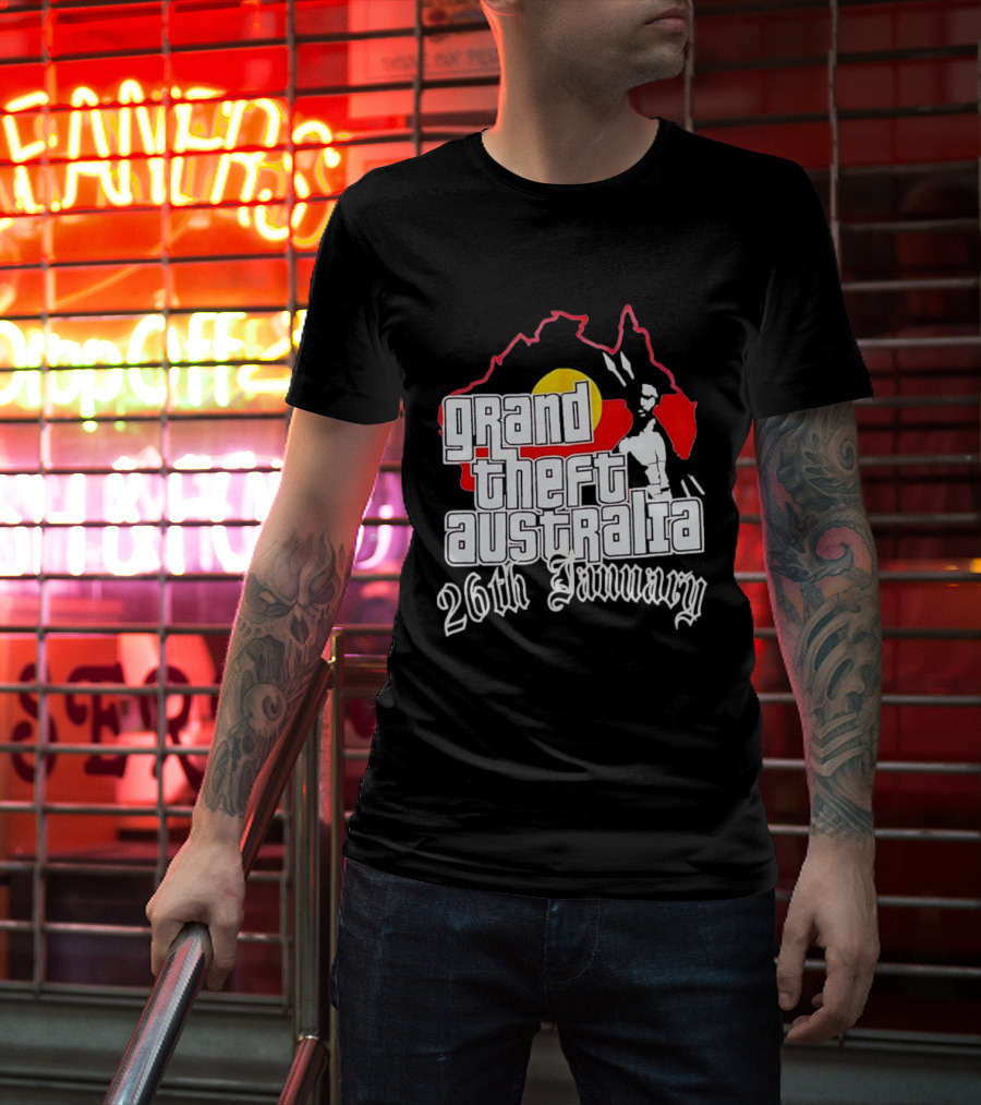 Grand Theft Australia 26th January Map Australian T-Shirt