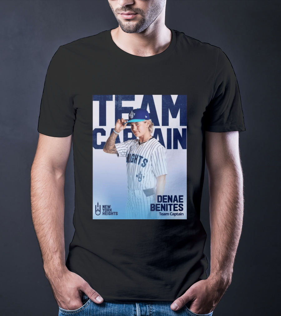 Team Captain Denae Benites New York Heights Baseball Team T-Shirt