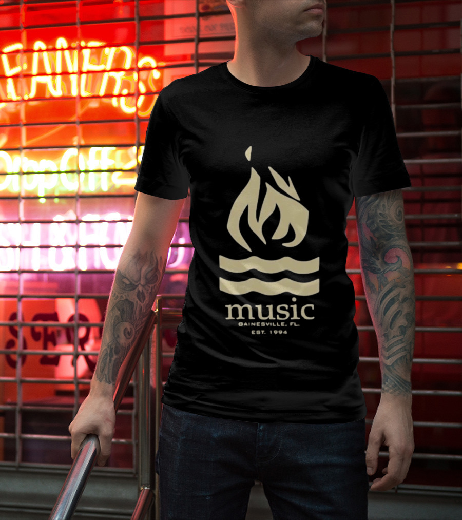 Hot Water Music Gainesville FL Est 1994 Flame And Waves T-Shirt