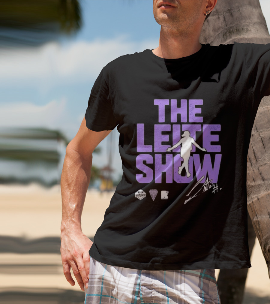 The Leite Show WNBPA Signature Purple Basketball T-Shirt