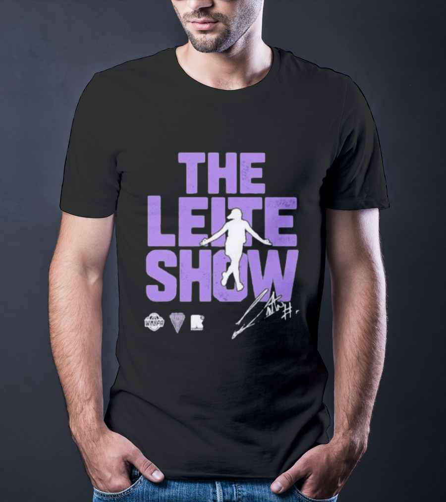 The Leite Show WNBPA Signature Purple Basketball T-Shirt