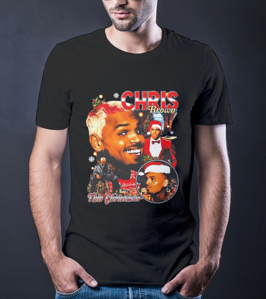 Chris Brown Holiday Festive Santa Hat This Christmas Celebration T-Shirt