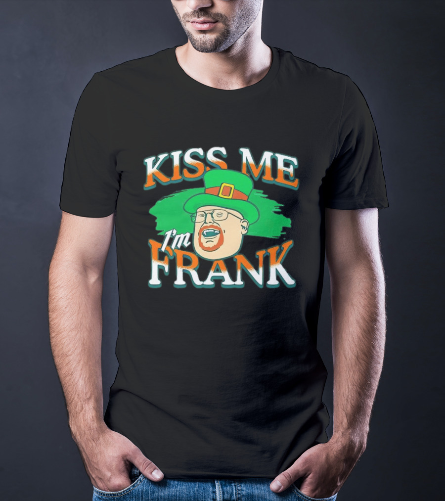 Kiss Me I'm Frank Leprechaun Hat Ginger Beard T-Shirt