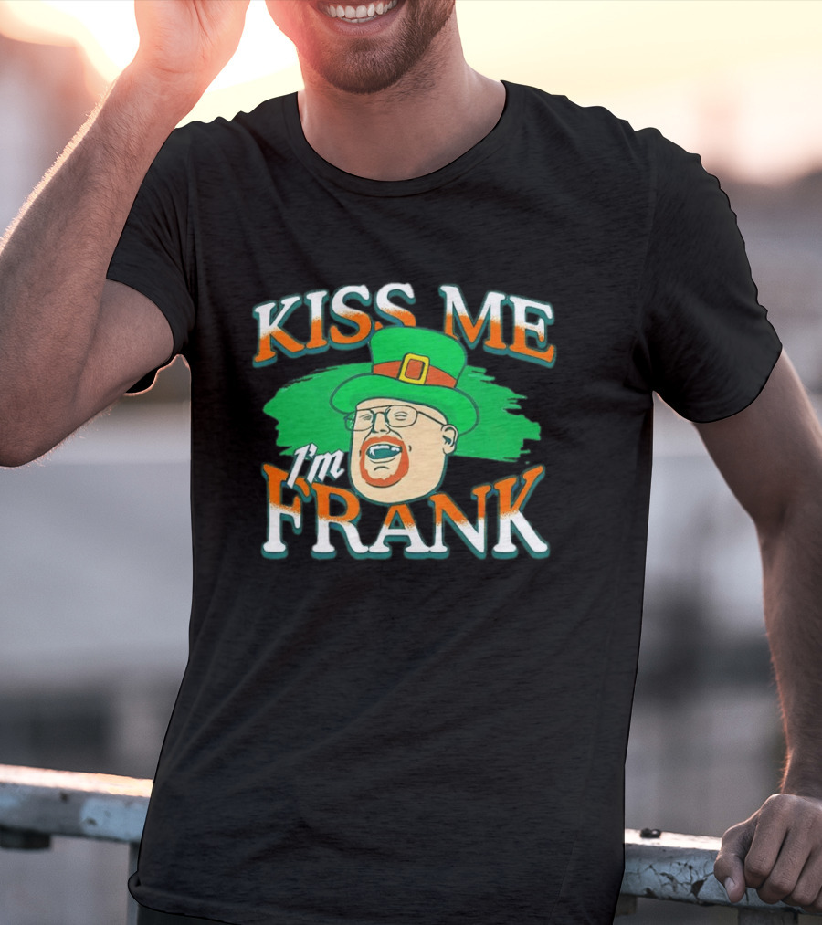 Kiss Me I'm Frank Leprechaun Hat Ginger Beard T-Shirt