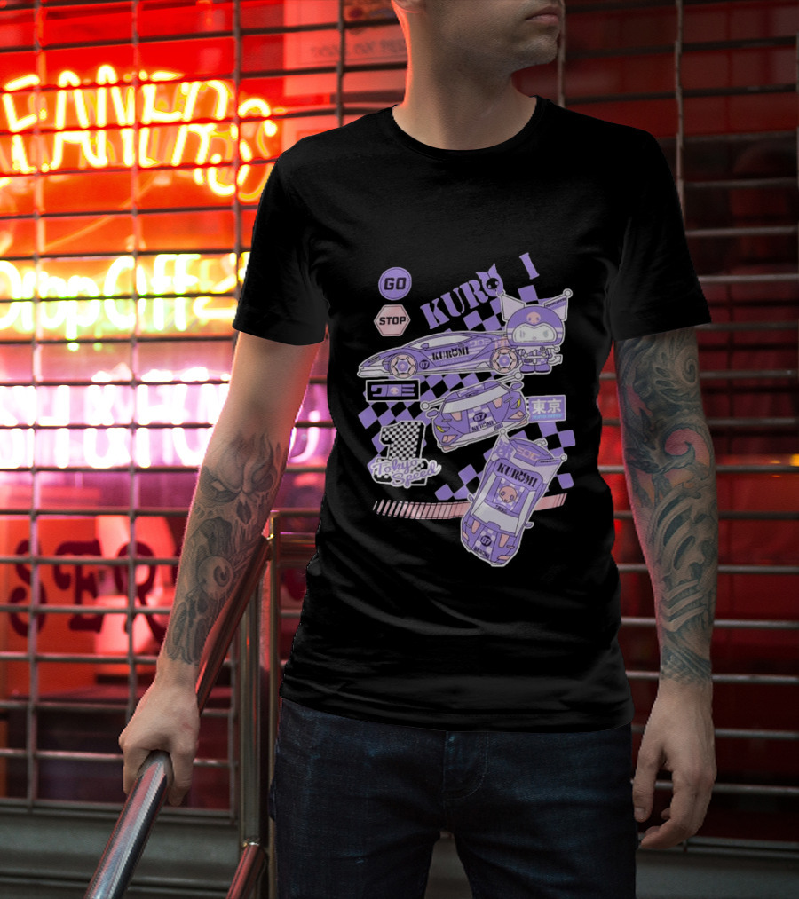 Kuromi Tokyo Speed Racing Number 07 Go Stop T-Shirt