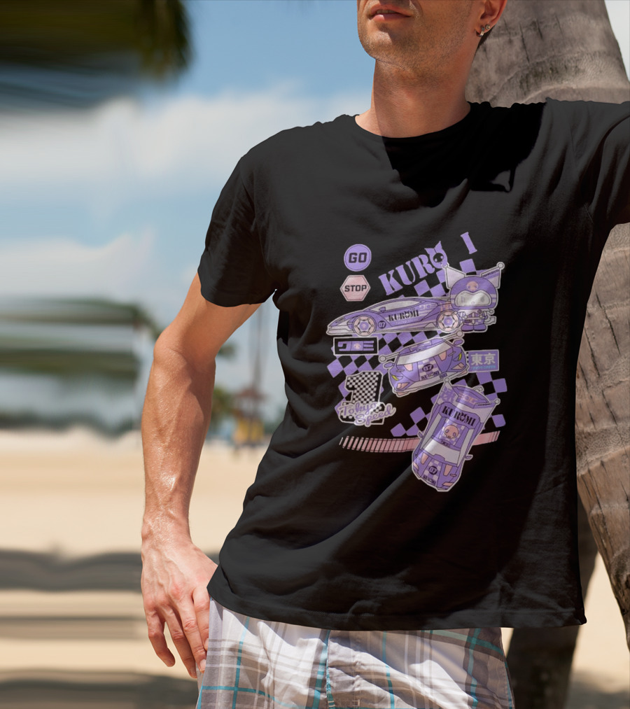 Kuromi Tokyo Speed Racing Number 07 Go Stop T-Shirt